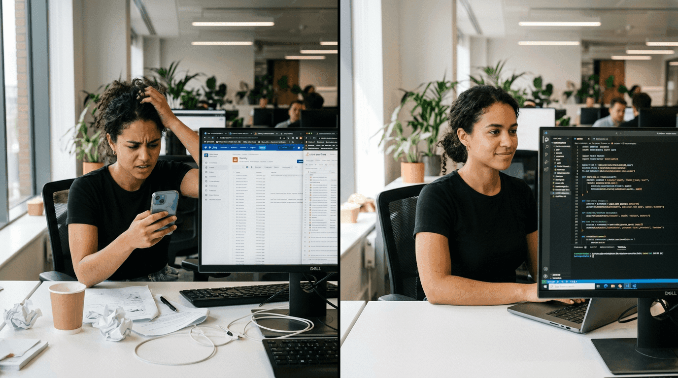 코딩 지식 유무에 따른 바이브코딩 테스트 과정 비교